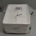 Qi Boo Compostable 5 Compartment Plates Disposable, 10.25 x 8.25 inch, 125 Pack Divided Paper Plates Heavy Duty, Biodegradable Eco-Friendly Bagasse Sectional School Lunch Trays, White 10 inch