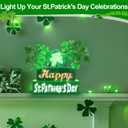 St. Patricks Day Decorations St Patricks Day Table Centerpieces St Patricks Wooden Blocks Sign with Lighted 3D Letters Timer Shamrocks and Flowers St. Patrick's Day Decor for Home Table Tiered Tray