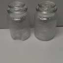 4pc Vintage Glass Canister Set with Airtight Lids - For Kitchen Food Storage and Organization