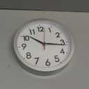 AKCISOT Wall Clock, Modern Small Wall Clocks Battery Operated 8 Inch, Silent Non-Ticking Analog Classic for Office, Home, Bathroom, Kitchen, Bedroom, School(Silver)