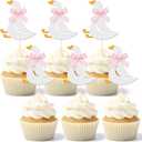 Honeydak 36 Pcs Silly Goose Cupcake Topper Silly Goose Baby Shower Decorations for Cake Decorations Birthday Party Supplies (Pink)