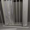 WAOWAO Clear Baby Gate for Stairs Modern Design Acrylic Auto Close Pet Gate, 29.52-47.24" Wide Safety Baby Gate for Doorways,White Clear Dog Gates Indoor, Hallways,Kitchen