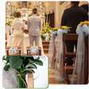 Chunful 24 Packs Clear Church Pew Clips for Weddings Heavy Duty Plastic Pew Hooks Decorations Church Bench Bow Holders for Aisle Chairs Railing Bow Garland Decor