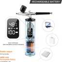 Airbrush Kit with Compressor, 50PSI High Pressure Cordless Airbrush, 6400mAh Rechargeable with LCD Display, Dual Action Airbrush Set for Nail Art, Cake Decor, Painting, Modeling, Makeup