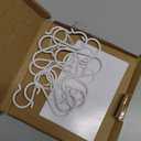 12 PCS S Hooks for Hanging with Safety Buckle, 3.5 inch Heavy Duty Metal S Shaped Hooks Stainless Steel for Hanging Kitchen Utensil, Cups, Pots, Plants, Bags, Hats (White)