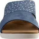 Spenco Women's Dawn Mule (8 Wide,  Blue Ostrich)