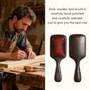 Boar Bristle Hair Brush for Women, Paddle Hairbrush Natural Boar Bristle for Thin Fine Hair Smooth Frizz Enhance Shine (Red)