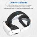 Dobewingdelou Head Strap Accessories Compatible with Quest 3/Quest 3S Replacement Elite Strap for Enhanced Comfort Adjustable Support with PU Sponge Pad