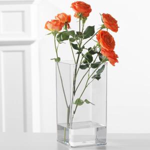 Acrylic Cylinder Vase, Thick Vase, Non-Breakable Plastic, Decorative Centerpiece for Home or Wedding, 3.94"x7.87" Square - Clear