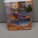 Vacuum Storage Bags Jumbo (12 x Jumbo),Plastic Packaging Bags,Space Saver Sealer Compression Bags for Blankets, Comforters, Pillows, Bedding,Clothes Storage