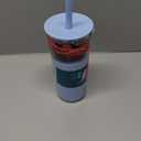 REDUCE Aspen 20 oz Vacuum Insulated Glass Tumbler with Lid & Extra Wide Straw - Keeps Drinks Cold for 12 Hrs - Ideal for Iced Coffee, Smoothies & Boba - Dishwasher Safe, Soft Base - Glacier