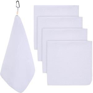 SUNLAND Microfiber Sports Workout Towels Fast Drying Fitness Sweat Towels for Men & Women Lightweight Multi-Purpose Gym Exercise Towel (16x16inch, White)