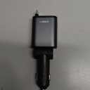 LISEN Car Charger USB C Fast Charge, Retractable Car Charger USB C [Ultra-Compact] for Car Accessories for Women Men Phone Type C Charging for iPhone 17 Pro Max 16 15 Samsung S26 S25, MacBook Neo (Grey)