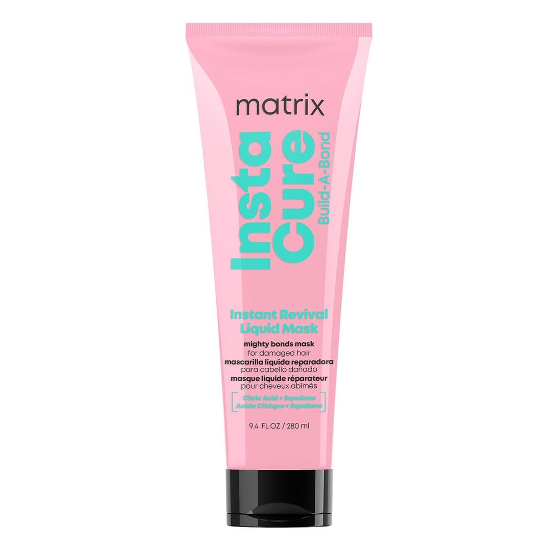 Matrix Instacure Build-A-Bond Instant Revival Liquid Mask - Strengthening Hair Repair For Very Damaged Hair, Citric Acid & Squalane, Softens & Smooths, Vegan & Sulfate-Free