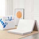 Folding Mattress, 4 Inch Memory Foam Tri-fold with Breathable Bamboo Fiber Fabric Cover, Foldable Floor Mattress Guest Bed for Camping, Road Trip, Twin