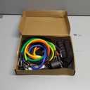 Resistance Bands Set, Himaly Exercise Bands Strength Training Fitness Bands Workout Elastic Bands with Legs Ankle Straps, Door Anchor, Handles & Carry Bag for Home Outdoor Workouts (Colorful (Standard Bands))