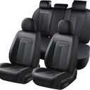 FLORICH Car Seat Covers Full Set, Automotive Seat Covers, Black Car Seat Cover, Waterproof Seat Protectors Universal fit for Car Truck Van SUV - Black