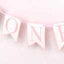 Gostman Pink Bow First Birthday Party Decor - Girls Banner, Decorations, Garland for One Year Celebration