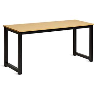 Decoholic 63 Inch Computer Desk, Home & Office PC Laptop Study Writing Table Workstation with Leg Bars, Modern Simple Industrial Style,Oak Decoholic 63 Inch Computer Desk, Home & Office PC Laptop Study Writing Table Workstation with Leg Bars, Modern Simple Industrial Style,Oak