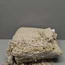 EBOOT 4 x 6 ft Woven Area Tan Rug Woven Rug Tassel Rugs Neutral Mat Cotton Modern Indoor Entryway Accent Rugs Floor Carpet with Tassel for Living Nursery Dining Room Bedside Office Patio Decor