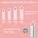 Replacement Lid for Owala Freesip,Compatible with Owala Cup 16oz 24oz 32oz 40oz,BPA-Free,Leakproof Cap Water Bottle for Owala Bottles with Two Stoppers and Two O Seal Rings, Pink
