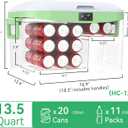 Megiu 12 Volt Refrigerator Portable Car Freezer 13.5 Quart (12.8 Liter) Compressor Cooler 12V/24V DC 110240 Volt AC for Truck Van RV Camper SUV Boat Travel Camping Road Trips Tailgating -18~+15
