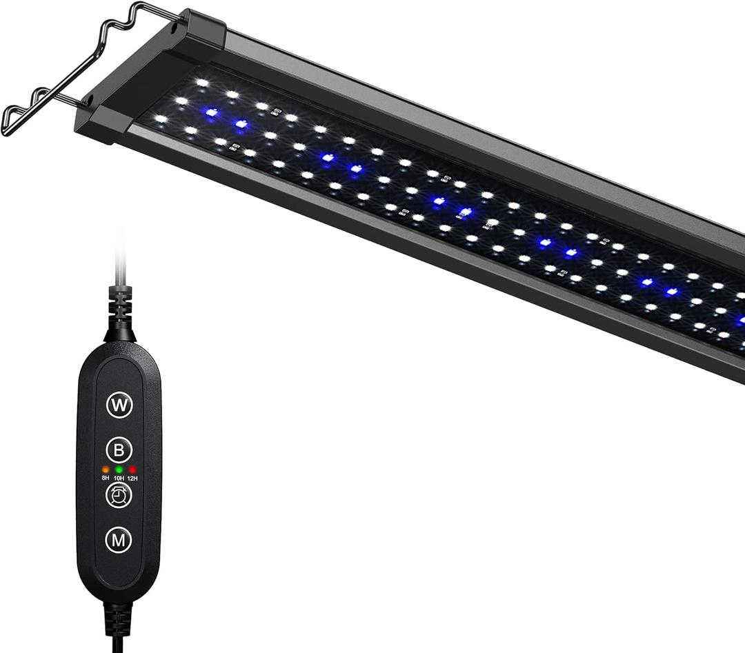 NICREW ClassicLED Gen 2 Aquarium Light, 40 Watts, Dimmable LED Fish Tank Light with 2-Channel Control, White and Blue LEDs, Size 48 to 60 Inch
