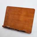 Bamboo Reading Stand Reading Stand Multi-Functional Adjustable Book Clip for Students Reading Books Test Over Bookshelf Reading Books on Bookshelf Cookbook Rack Music Stand (Brown middle)