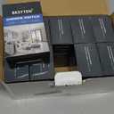 BESTTEN 10 Pack Dimmer Light Switch, Single-Pole or 3-Way Dimmer Switches, 120V, Compatible with Dimmable LED, CFL, Incandescent and Halogen Bulbs, Decorator Wallplate Included, UL Listed, White