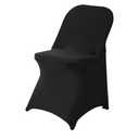 20 Pack Black Spandex Folding Chair Covers in Stretch Washable Fabric for Wedding, Party,Holidays,Celebration and Other Special Events