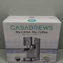CASABREWS CM5418 Espresso Machine 20 Bar, Compact Espresso Maker with Steam Milk Frother, Stainless Steel Coffee Machine with 34oz Removable Water Tank for Cappuccino, Latte, Silver