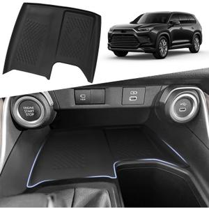 Wireless Charging Anti-Slip Mat for 2024 2025 2026 Toyota Grand Highlander, Silicone Waterproof Non-Slip & Anti-Scratch Center Console Phone Charger Protective Pad Liner Accessories (Model-B)