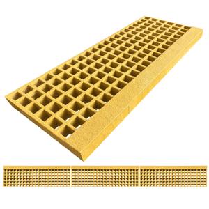 3 pcs 32x10.7x1.5in Fiberglass Stair Tread Drain Grating Grit Top