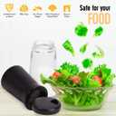 The Original Salt and Pepper Shakers set - Black -Spice Dispenser with Adjustable Pour Holes - Stainless Steel & Glass - Set of 2 Bottles