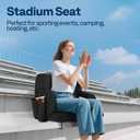 VIVOHOME Wide Padded Stadium Seats with Back Support and Cushion, Portable Reclining Bleacher Chairs with Armrest and Cup Holder, Comfortable for Various Sports Events, Wide - 24.5"