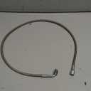 AN3 Braided Steel Turbo Oil Feed Line 90 Degree to Straight Hose End, 30" Remote Turbocharger Oil Drain Return Line Universal for Car Durable Stainless Steel PTFE Silver Tone