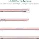 DONGKE for MacBook Pro 13 inch Case 2023 2022 2021 2020 Release Model: A2338 M2/M1 A2289 A2251 with Touch Bar & Touch ID, Frosted Matte Plastic Hard Shell Case & Keyboard Cover, Solid Pink