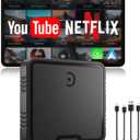 Wireless CarPlay Adapter, 2025 Upgrade Support Netflix/YouTube/TF Card Plug & Play Dongle with Apple Car Play Wireless Adapter Android Auto Wireless Adapter for Cars from 2015&iPhone iOS10+