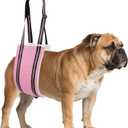 AIITLE Adjustable Dog Slings for Small Dogs - Hind Leg & Hip Support Harness, Plush Rehab Lift Aid with Reflective Straps, Assist Elderly/Injured/Post-Surgery Dogs with Mobility Issues (Pink, S)