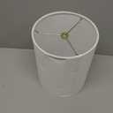 Aspen Creative 31261 Transitional Drum (Cylinder) Shaped Spider Fitter Lamp Shade in White Linen, 8" wide (8" x 8" x 11")