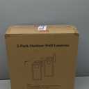 Outdoor Wall Light Fixtures, Exterior Waterproof Lanterns, Porch Sconces Wall Mounted Lighting with E26 Sockets & Glass Shades, Modern Matte Black Wall Lamps for Patio Front Door Entryway, 2-Pack (12.8inch, Black)