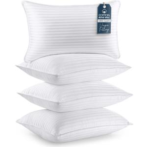 Utopia Bedding Bed Pillows for Sleeping Queen Size (White), Set of 4, Cooling Hotel Quality, for Back, Stomach or Side Sleepers