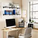 Wood Slatwall Shelves, Slat Wall Shelf Slatwall Acccessory for Garage, Home Improvement, Retail Display (6, 24''x12'')