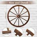 DaisyInner Wood Wagon Wheel Decorative Old Western Style Wagon Wheel Decor Vintage Rustic Wall Hanging Wood Cartwheel Decor for Garden Bar Patio Garage Farmhouse(30 Inch,Brown)