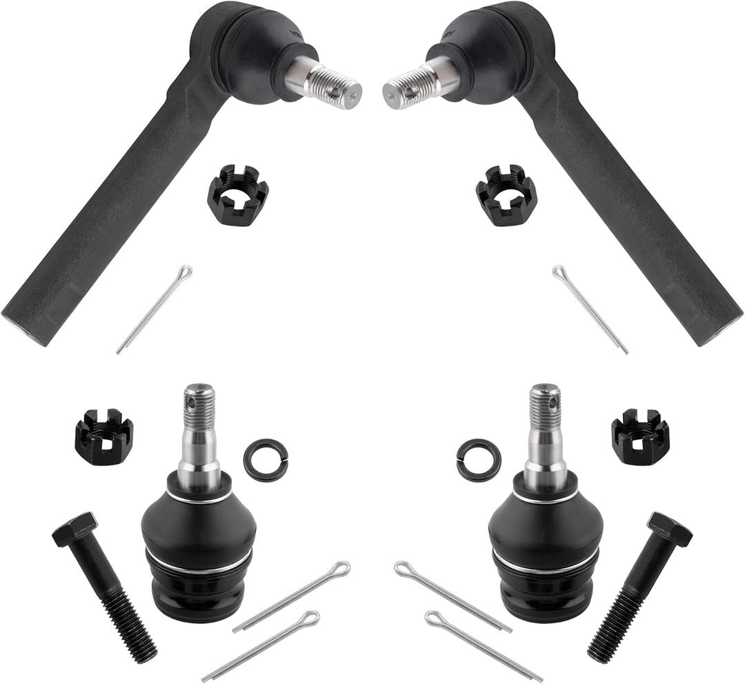 ES3712 K9513 Front Outer Tie Rods Lower Ball Joints for Subaru Baja 2003-2006 Crosstrek 2016-2019 WRX 2015-2019 Forester 1998-2018 Impreza 1993-2016 Legacy 1993-2014 Outback 2000-14, Pack of 4