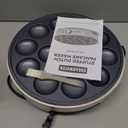 Mini Pancakes Maker Machine with 14 Larger & Deeper Grooves, Electric Mini Pancake Pan, Aebleskiver Pan, Ebelskiver Pan, Browning Controllable, White