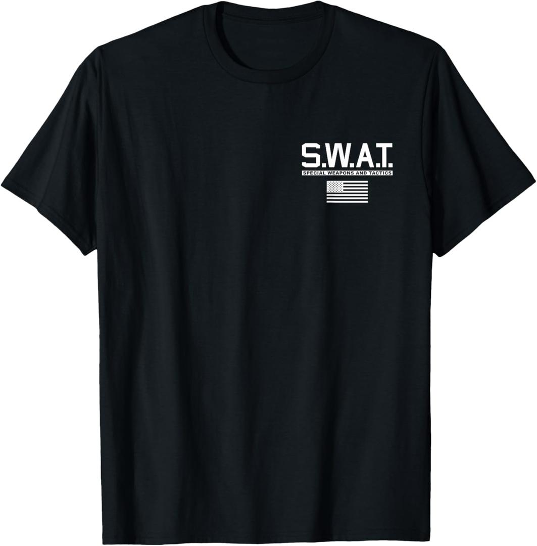 SWAT Law Enforcement Police S.W.A.T. T-Shirt (Small, Black)