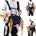 Nasjac Dog Lift Harness Carrier Backpack - Full Body Sling with Adjustable Straps & Handle, Breathable Support Emergency Rescue Kit for Elderly Injured Arthritic Disabled Medium Large Dogs, DBL, L