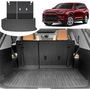 Cargo Liner for 2026 2025 2024 Grand Highlander Accessories, Cargo Mat Seat Backrest 2 in 1 Mat All-Weather TPE Back Seat Protector Trunk Mat for Grand Highlander Accessories