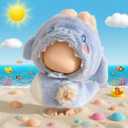 (2-Pack) 17cm Doll Clothes Set, Plush Green Dinosaur and Blue Shark Outfits for 17cm Dolls, Soft and Stylish Dress Up Doll Clothes, Adorable and Cute Clothing with Cozy Texture and Fun Design